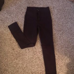 Fashion Nova Maroon High Rise Jeans